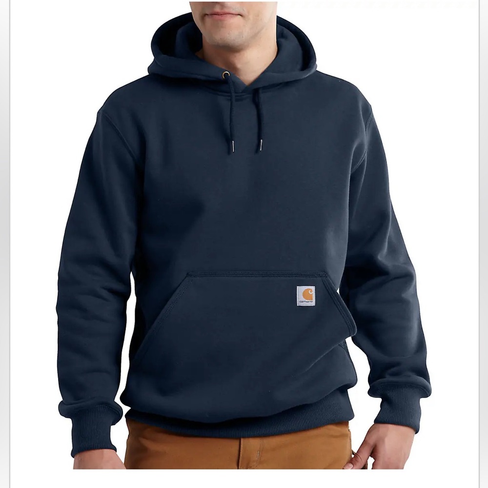 Carhartt, RAIN DEFENDER® LOOSE FIT HEAVYWEIGHT HOODIE, Large Tall, NWOT, Navy